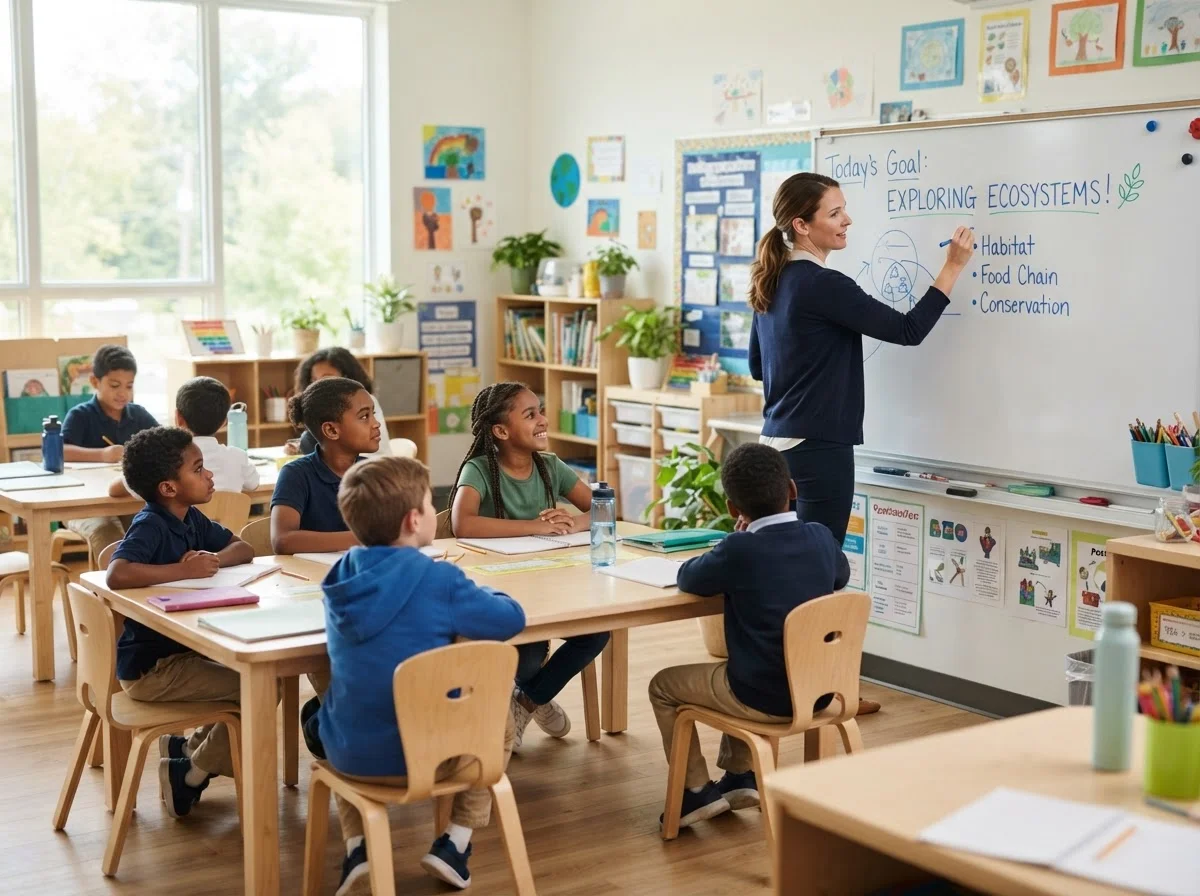 Une scène d’apprentissage en classe